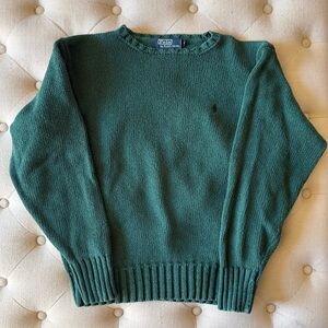 Vintage Polo by Ralph Lauren Green Sweater 100% Cotton Men’s M